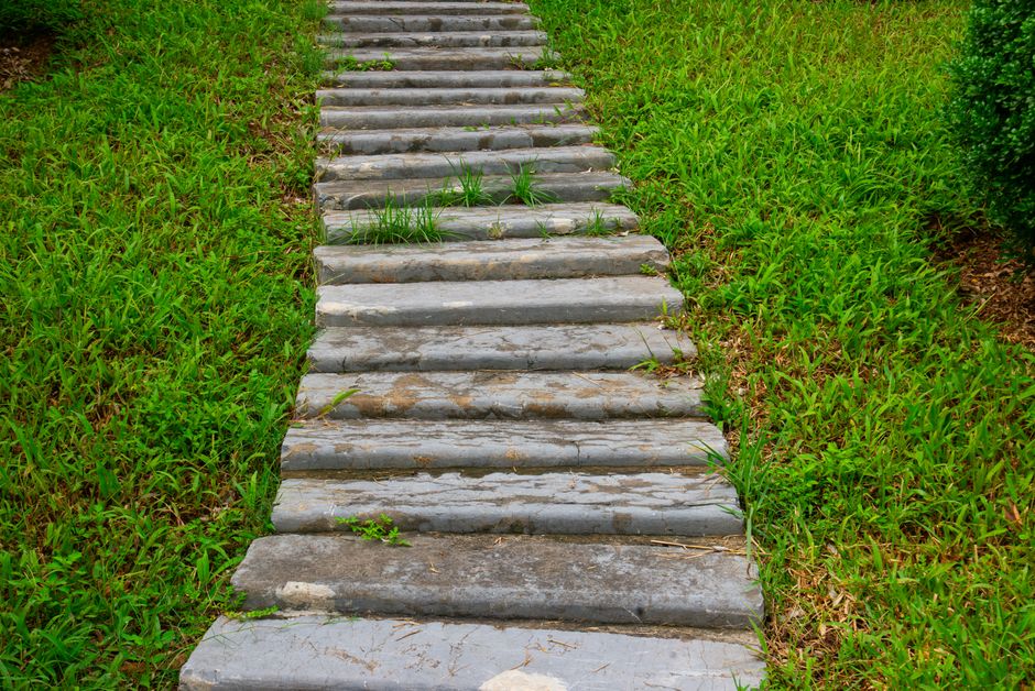 Stone steps and walkway